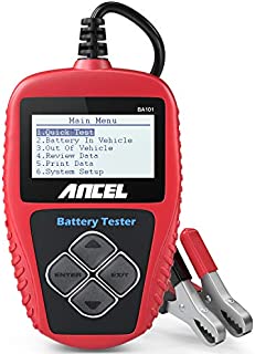 ANCEL BA101 Professional 12V 100-2000 CCA 220AH Automotive Load Battery Tester Digital Analyzer Bad Cell Test Tool for Car/Boat/Motorcycle and More