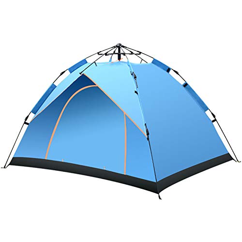 Automatic 1-2 Person 3 Season Tent,Instant 2 Person Pop Up Portable Backpacking Camping Tents 2 Layer for Camping Hiking,Ultralight Weight Waterproof Canopy Easy Setup with Carry Bag(Blue)