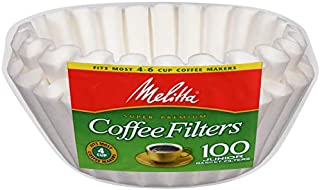 Melitta Junior Basket Coffee Filters White 100 Count