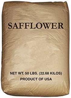 50 Lb. Bulk Bag Wagner's Safflower Wild Bird Food Seed Attracts Cardinals, Chickadees, Titmice, Doves, Woodpeckers and Grosbeaks. Birdseed for Your Backyard Birdfeeder Discourages Squirrels