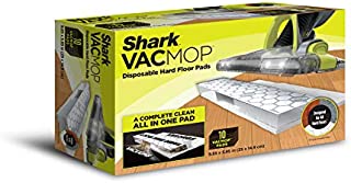 Shark Disposable Hard Floor Vacuum and Mop Pad 10 Count VACMOP Refill, White VMP10