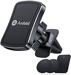 Andobil Car Phone Magnetic Mount, [6 N52 Strong Magnets], Magnetic Vent Phone Holder for Car, Universal Cell Phone Holder Compatible with iPhone 12 Mini/12 Pro/11/11 Pro Max, Samsung S20/S10 and More