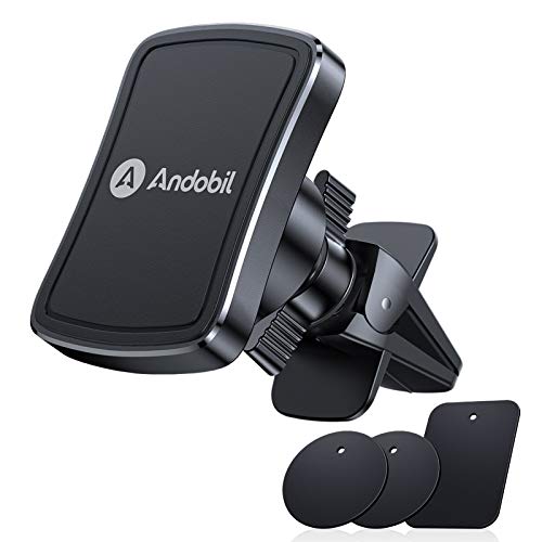 Andobil Car Phone Magnetic Mount, [6 N52 Strong Magnets], Magnetic Vent Phone Holder for Car, Universal Cell Phone Holder Compatible with iPhone 12 Mini/12 Pro/11/11 Pro Max, Samsung S20/S10 and More