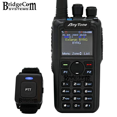 AnyTone AT-D878UV Plus Bluetooth W/GPS. Free Programming Cable, 3100mAh Battery, AnyTone Course on BridgeCom University ($97 Value), and BridgeCom Support.