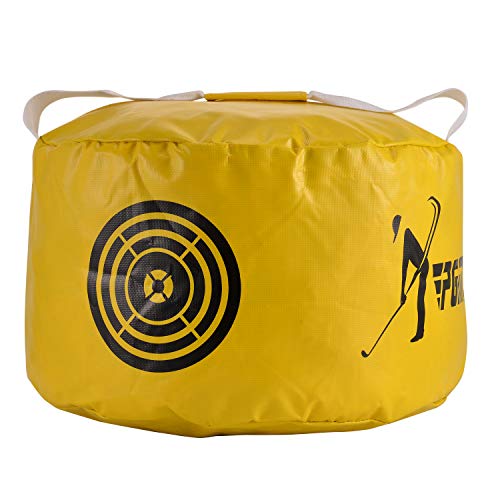 Huntvp Golf Impact Power Smash Bag Hitting Bag Swing Training (Yellow)