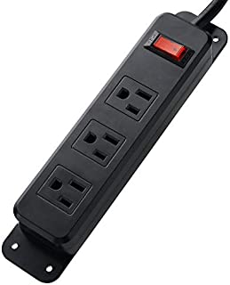 Desktop 3 AC Outlets Power Strip US Plug, Jgstkcity Power Strip Surge Protector with 3.28Ft Power Cord,Smart Surge Power Strip Socket(3-Outlet Ports)