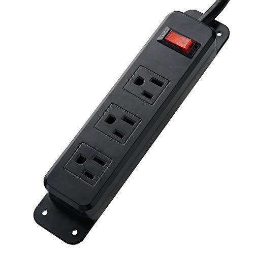 Desktop 3 AC Outlets Power Strip US Plug, Jgstkcity Power Strip Surge Protector with 3.28Ft Power Cord,Smart Surge Power Strip Socket(3-Outlet Ports)