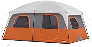 Core 10 Person Straight Wall Cabin Tent (Orange)