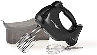 Hamilton Beach 6-Speed Electric Hand Mixer with Snap-On Case, Beaters, Whisk, Black (62692)