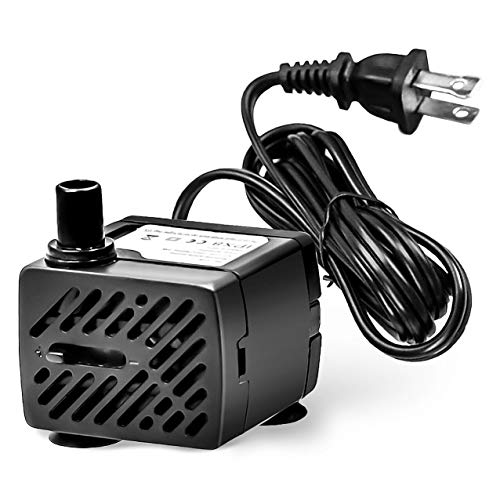 ILEBYGO 50 GPH 3W Mini Submersible Water Pump for Aquariums, Fish Tank,Wave Maker Pump, Pond, Fountain, Hydroponics