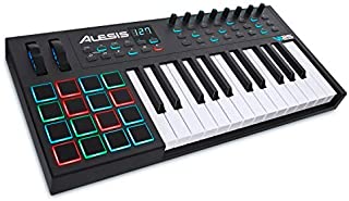 Alesis VI25 | 25-Key USB MIDI Keyboard Controller with 16 Pads, 16 Assignable Knobs, 48 Buttons and 5-Pin MIDI Out Plus Production Software Included