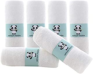 Bamboo Baby Washcloths - 2 Layer Soft Absorbent Bamboo Towel - Newborn Bath Face Towel - Natural Baby Wipes for Delicate Skin - Baby Registry as Shower(6 Pack)