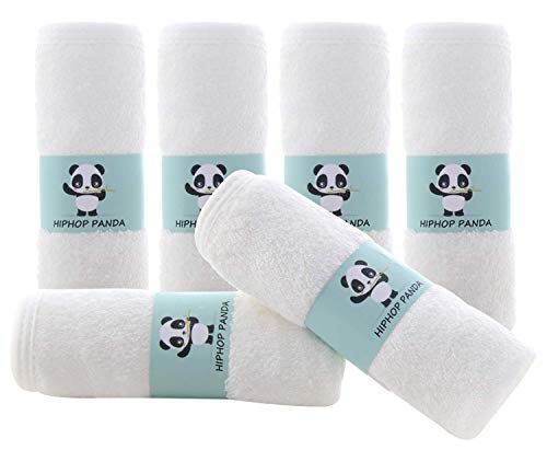 Bamboo Baby Washcloths - 2 Layer Soft Absorbent Bamboo Towel - Newborn Bath Face Towel - Natural Baby Wipes for Delicate Skin - Baby Registry as Shower(6 Pack)