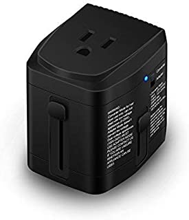 All in ONE World Travel Plug Power Adapter 2000 Watts Voltage Converter Step Down 220V to 110V for Hair Dryer Steam Iron Laptop MacBook Cell Phone - US to UK AU Europe Over 150 Countries