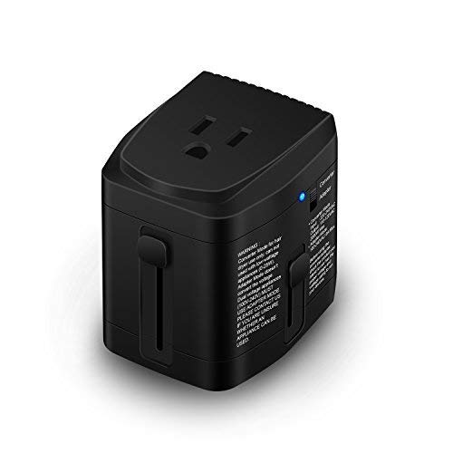 All in ONE World Travel Plug Power Adapter 2000 Watts Voltage Converter Step Down 220V to 110V for Hair Dryer Steam Iron Laptop MacBook Cell Phone - US to UK AU Europe Over 150 Countries