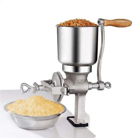 Hand Crank Grain Mill, Table Clamp Manual Corn Grain Grinder Cast Iron Mill Grinder for Grinding Nut Spice Wheat Coffee Home Kitchen Commercial Use