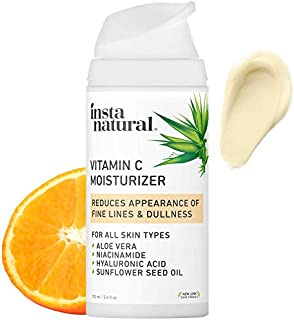 InstaNatural Vitamin C Moisturizer - Anti Aging & Wrinkle Cream - Hyaluronic Acid & Organic Jojoba Oil - Wrinkles, Hyperpigmentation & Dark Spot Corrector for Face - Men & Women - 3.4oz