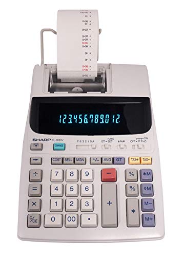 Sharp EL-1801V Two-Color Printing Calculator 2.1 Lines/Sec 4