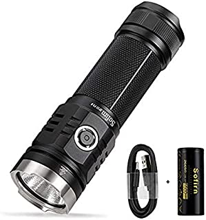 Sofirn SP33 V3 Rechargeable Led Flashlight, High lumen 3500lm Powerful Cree XHP50.2 Torch, 26650 battery and Type-c Cable Inserted