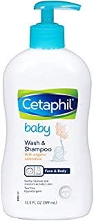 Cetaphil Baby Wash & Shampoo with Organic Calendula |Tear Free | Paraben, Colorant and Mineral Oil Free  | 13.5 Fl. Oz