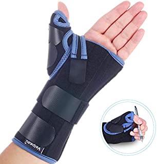 VELPEAU Wrist Brace with Thumb Spica Splint for De Quervain's Tenosynovitis, Carpal Tunnel Pain, Stabilizer for Tendonitis, Arthritis, Sprains & Fracture Forearm Support Cast (Regular, Left Hand -M)