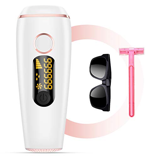 Fezax IPL Permanent Painless Hair Remover for Women and Man, UPGRADE to 999, White, 1 Count