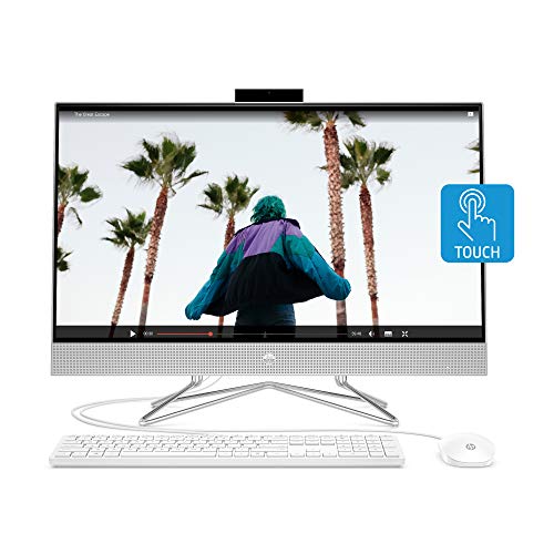 HP 27-inch Touchscreen All-in-One Desktop Computer, AMD Ryzen 5 4500U Processor,16 GB RAM, 512 GB SSD, Windows 10 Home (27-dp0160, Silver)