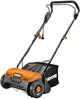 WORX WG850 12 Amp 14 Inch Corded Electric Dethatcher, Black