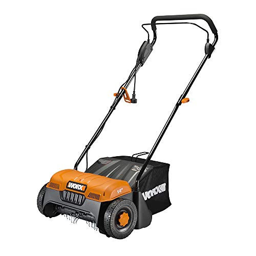 WORX WG850 12 Amp 14 Inch Corded Electric Dethatcher, Black