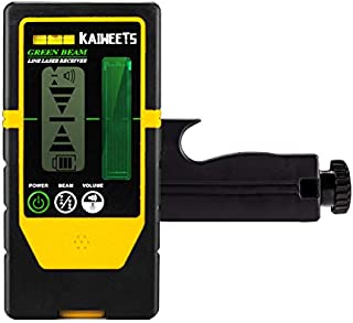 KAIWEETS Laser Detector Double-sided Receiver LR100G, Working Range Up to 196ft, Adjustable Beeper, with Rod Clamp (only for KAIWEETS KT360A)