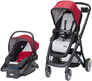 Safety 1st Riva 6 in 1 Flex Modular Travel System with Onboard 35 FLX Infant Car Seat and Base, Red Rocks