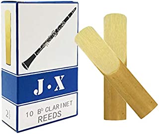 B flat Clarinet Reeds 2.5,Bb Clarinet Reeds Strength 2.5 Cutted Precisely Smooth Surface Without The Coarse For Clarinet Box of 10