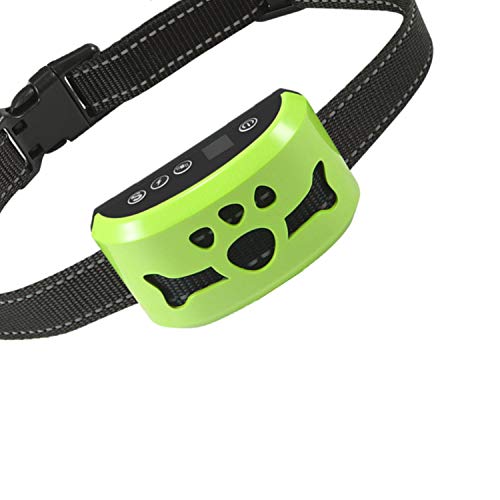 Dog No Bark Collar with Smart Detection Vibration and Harmless Shock- Rechargeable Anti Barking Device for Small Medium and Large Dog