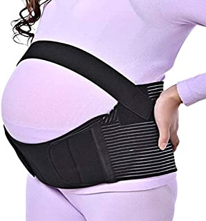Maternity Support Belt RTDEP Pregnancy Belt Support Brace Pregnancy Abdominal Binder, Back/Waist/Abdomen Maternity Belt Adjustable Baby Belly Band(Black,XXL)