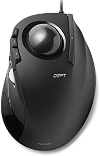 ELECOM Wired Finger-Operated Trackball Mouse EX-G Series 8-Button Function with Smooth Tracking, Precision Optical Gaming Sensor (M-DT2URBK)