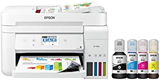 Epson EcoTank ET-4760 Wireless Color All-in-One Cartridge-Free Supertank Printer with Scanner, Copier, Fax, ADF and Ethernet - White