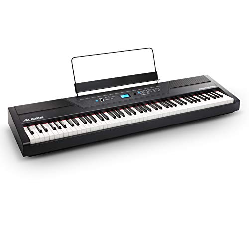 Alesis Recital Pro - Digital Electric Piano / Keyboard with 88 Weighted Hammer Action Keys, 12 Premium Voices and Built in Speakers