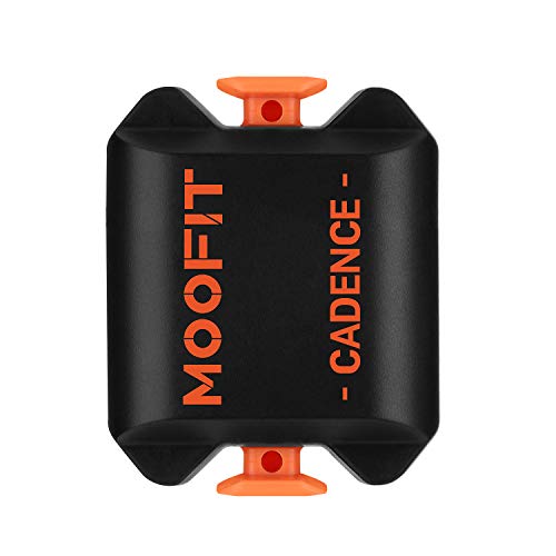 moofit Cycling Cadence Sensor with Bluetooth & ANT+ IP67 Waterproof Wireless Bike Cadence Sensor for Wahoo Zwift Polar Elite HRV Tomtom Endomondo Peloton (MooFit app Unavailable)