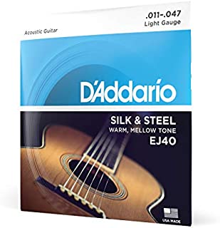 D'Addario EJ40 Silk & Steel Folk Guitar Strings, 11-47