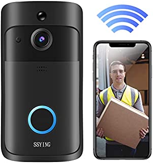 Video Doorbell Camera HD WiFi Doorbell Wireless Operated Motion Detector Audio & Speaker Night Vision for iOS&Android