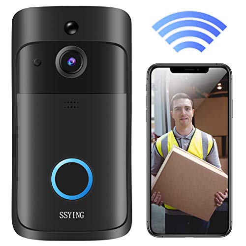 Video Doorbell Camera HD WiFi Doorbell Wireless Operated Motion Detector Audio & Speaker Night Vision for iOS&Android