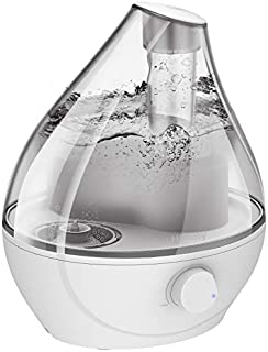 Homasy Cool Mist Humidifiers, BPA-Free Humidifiers for Bedroom, 22dB Whisper Quiet, Humidifiers for Nursery, Auto Shut Off, Up to 24 Hours of Run Time, Air Humidifier for Plants, Pets, Office, Grey
