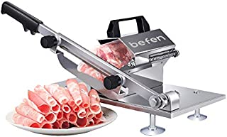 Manual Frozen Meat Slicer, befen Stainless Steel Meat Cutter Beef Mutton Roll Meat Food Slicer Slicing Machine for Home Cooking Kit of Hot Pot Shabu Shabu