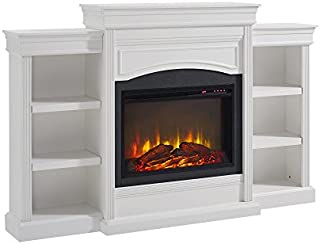 Ameriwood Home Lamont Mantel Fireplace, White,1815096COM