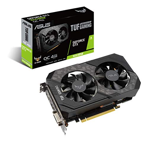 Asus TUF Gaming GeForce GTX 1650 Super Overclocked 4GB Edition HDMI DP DVI Gaming Graphics Card (TUF-GTX1650S-O4G-GAMING)