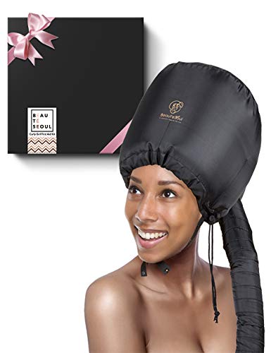 Beaute Seoul 2021 Soft Bonnet Hood Hair Dryer Attachment-Dry Damaged Hair Repair Treatment Gift Set |Professional Curly Hair Products home care kit | Reduce Blow Dry Time,Styling,Curling,Heat Protectant Methods