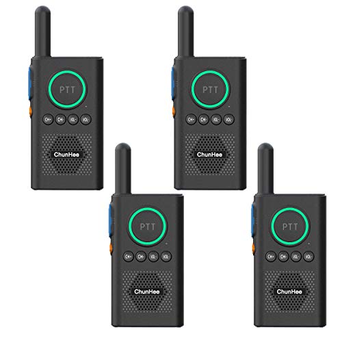 Chunhee Wireless Intercom System for Elderly/Kids, Home Intercom System Room to Room Communication, 1.5 Miles Long Range 16 Channel Intercom System for Home/Office/Camping/Hiking/Vacation(4 Pack)