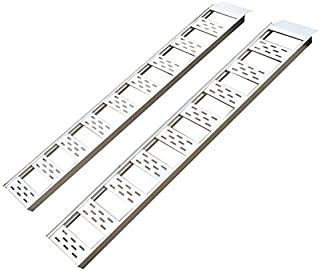 CARGOSMART 3095 Aluminum Straight Fixed Ramp with Treads (2pk)  Easily and Safely Load and Unload Light Equipment, Lawn Tractors, ATVs and More, 1,250 lb. Capacity, 12 W x 78 L