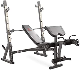 Marcy Olympic Weight Bench for Full-Body Workout MD-857, Grey/Black