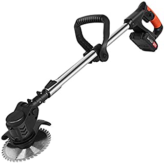 Cordless String Trimmer - Electric String Trimmer/Edger Battery Powered, 20V Weed Eater with Battery & Charger, Grass Trimmer for Multi-Angle Adjustment Cutting, Lightweight Lawn Trimmer for Mowing